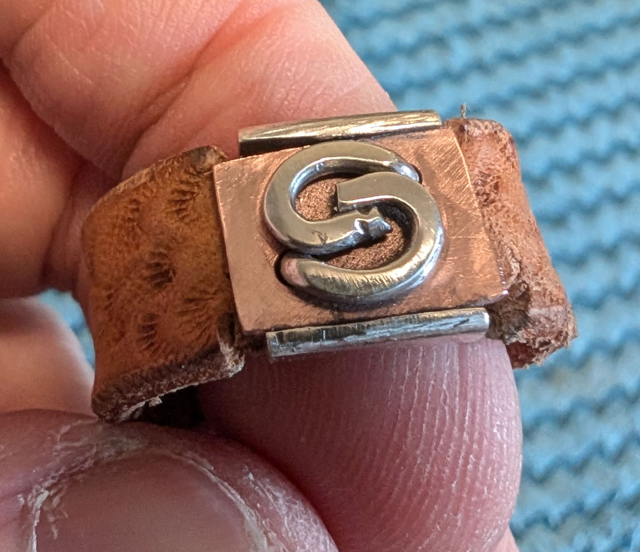 Leather and Silver Ring Always playing with new creative ideas, this was one of our first experiments using leather and silver